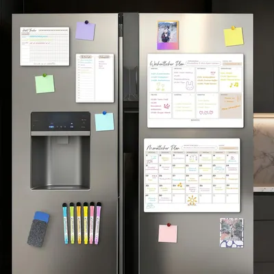 Productafbeelding van Famanu Magnetische weekplanners - 4 stuks - Herbruikbaar en afwasbaar