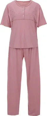 Produktbild von Pyjama Set Kurzarm - Spitze Herz, Farbe:altrosa, Größe:XL
