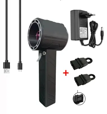 Image de Mini ventilateur - Ventilateur turbo à jet portable, puissance de 1000W et moteur sans balais de 64 mm - Noir