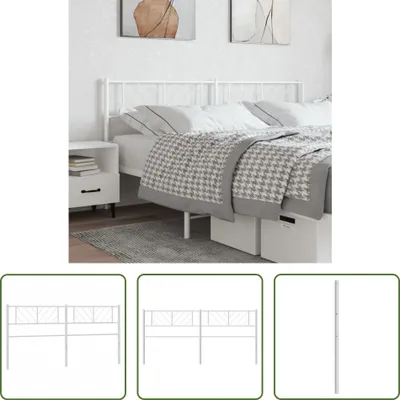 Produktbild von The Living Store Kopfteil Metall Weiß 193 cm
