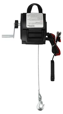 Obrázek produktu pro Elektrické navijáky 12 V – navijáky pro vozidla o nosnosti 4 990 kg – duální ovládání – kabelová dálková ovládání – ruční kliku – navijáky pro terénní vozidla