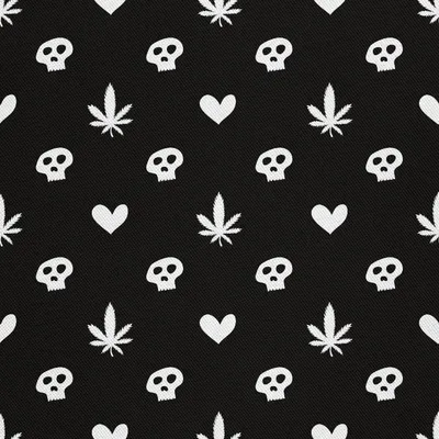 Immagine prodotto di OUTDOOR DEKOSTOFFE OXFORD - Motivo teschio cuore marijuana