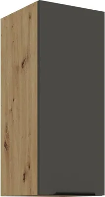 Obrázek produktu pro Horní kuchyňská skříňka LUNARA - šířka 30 cm, grafit / dub artisan