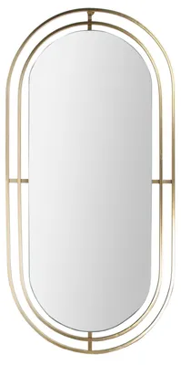 Produktbild von Home Deco Factory Spiegel Marbella - oval - gold - L90 x B43 cm