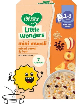 Obrázok produktu pre Olvarit Peuter müsli s ovocím 250g - raňajky bohaté na živiny na 1-3 roky