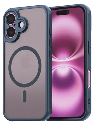 Produktbild von Techsuit – HaloFrost II MagSafe Schutzhülle für iPhone 16 Plus – dunkelblau