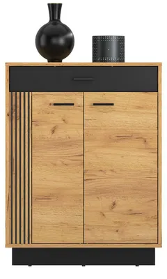 Image de Meuble à chaussures Vasco, largeur au choix, chêne Gold Craft noir ; 70 cm