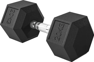 Produktbild von Hanteln mit gerändeltem Griff, Kurzhantel aus Gusseisen, 1 x 20kg, Kurzhanteln für Männer und Frauen, Dumbbell für Zuhause, Fitnessstudio, Krafttraining