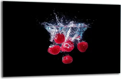Produktbild von Herdabdeckplatte Glaskeramikkochfeld-Abdeckung Spritzschutz Glas 80x52 Himbeeren