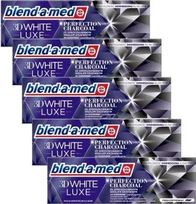 Image de Pâte Blend-a-med 3D White Lux Charcoal 5 x 75 ml