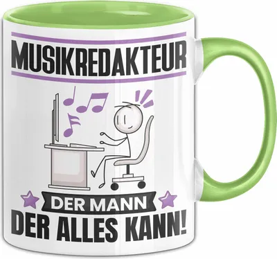 Produktbild von Musikredakteur Tasse Geschenk für Musikredakteur Der Mann Der Alles Kann Geschenkidee zum Geburtstag (Grün)