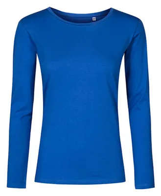 Immagine prodotto di Promodoro - Maglietta "X.O" con scollo rotondo per donna, maniche lunghe LT1009 (L) (blu azzurro)