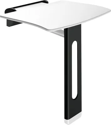 Produktbild von Delebie Duschklappsitzsitz abnehmbar Be-Line m. Fuß matt schwarz