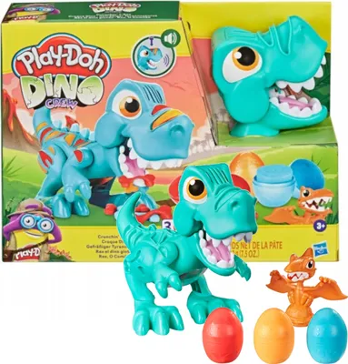 Zdjęcie produktu dla Play-Doh F15045L0 Play-Doh Knete Tyrannosaurus farbsortiert 3 Farben je 70,0 g