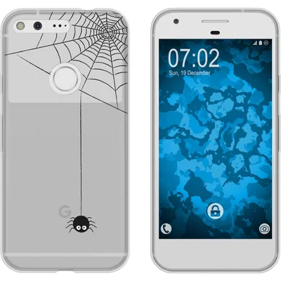 Produktbild von PhoneNatic Case kompatibel mit Google Pixel XL Silikon-Hülle Herbst Spinne/Spider M3
