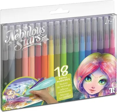 Produktbild von Nebulous Waschbare Filzstifte 18er Pack (nachfüllpackung 11352) Mehrfarbig  Mehrfarbig One Size