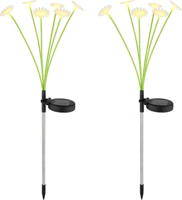 Produktbild von 2er Set LED Solar Steckleuchte, Blumen, H 70 cm