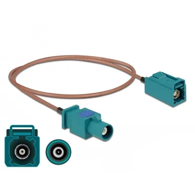 Produktbild von Delock Antennenkabel FAKRA Z Stecker > FAKRA Z Buchse RG-316 0,5 m