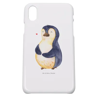 Produktbild von Mr. & Mrs. Panda Iphone 10 Handyhülle Pinguin Diät - Weiß - Geschenk, Hülle, Bierbauch, Abnehmen, X, Motivation, Handy, Cover