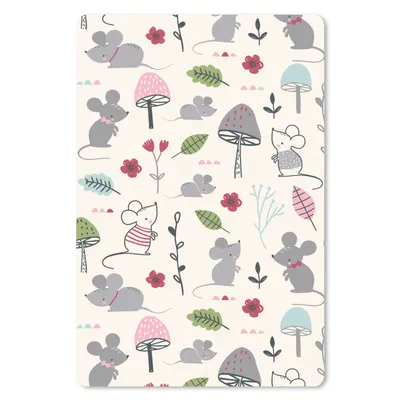 Produktbild von MuchoWow® Mauspad Mousepad Mäuse - Muster - Herbst - Pilz 18x27 cm - Mousepads - Maus Mat - Pad - Mausunterlage