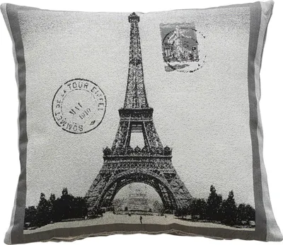 Produktbild von Kissenbezug Sofakissen Kissenhülle Hülle Gobelin Jacquard Reißverschluß Pflegeleicht Dekokissen Landhaus 45x45 cm Paris, 202069
