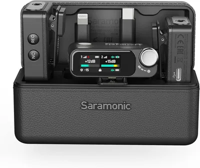 Immagine prodotto di Kit di microfoni lavalier wireless per 2 persone - Microfoni a clip - Microfoni lavalier - Microfoni per interviste