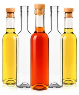 Zdjęcie produktu dla SUPERBUTELKI - 5x Butelki na alkohol, szklana Futura 250ml na nalewki, sok, oliwę