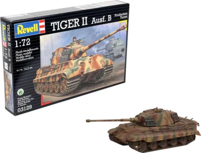 Imagen del producto de Revell Tiger II Ausf. B, escala 1:72, plástico, 144 piezas, a partir de 10 años, multicolor, modelo de vehículo militar terrestre