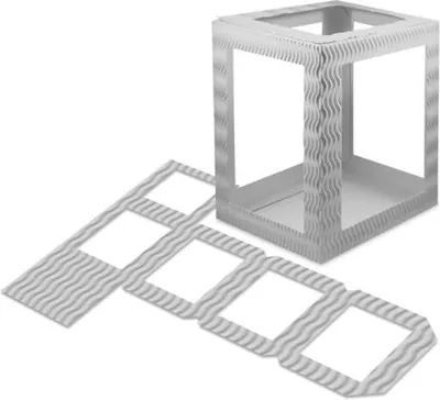 Produktbild von Laternen 3D-Colorwellpappe Höhe 18cm VE=5 Stück schwarz