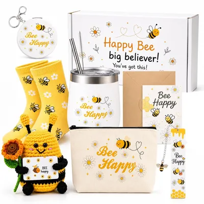 Image de Coffret cadeau "Bee Happy" pour femmes, comprenant un ensemble de 9 pièces