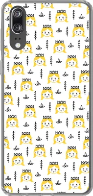 Produktbild von MuchoWow® Handyhülle Schutzhülle Hülle für Telefoonhoesje Huawei P20 Mädchen - Prinzessin - Krone - Muster - Mädchen - Kinder - Kinder Silikon Softcase Handy Hülle - Hardcover