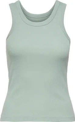 Immagine prodotto di Canotta da donna ONLY - ONLVAL LIFE TANKTOP, cotone, girocollo, vestibilità slim Verde chiaro S