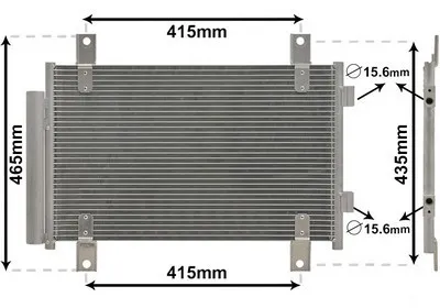 Produktbild von VAN WEZEL 17005351 Kondensator Klimaanlage Klimakondensator für FIAT DUCATO Kasten (244) +Trockner