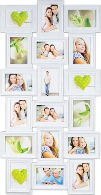 Produktbild von Bilderrahmen weiß 18 Bilder Barock antik Fotorahmen Collage Galerie