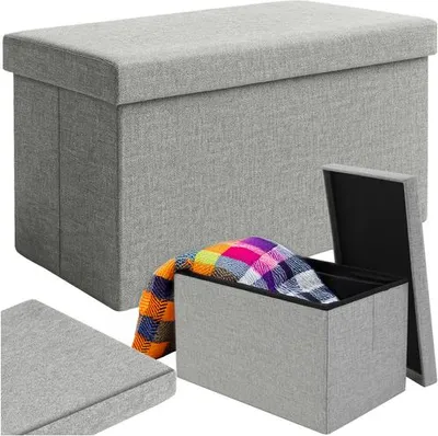 Obrázok produktu pre Ruhhy 25996 Skladacia textilná stolička, 80 kg, 60 x 30 x 30 cm, tmavosivá
