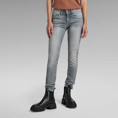 Produktbild von G-STAR RAW DENIM LYNN MID WAIST SKINNY faded industrial grey Damen Jeans