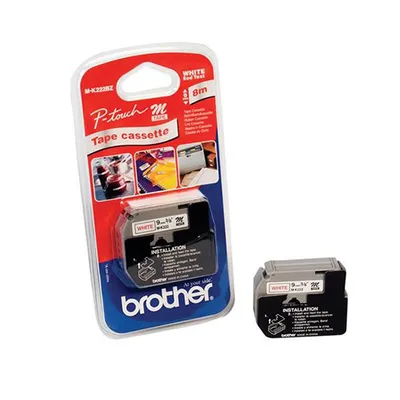 Produktbild von Brother M-K222BZ Etiketten erstellendes Band Rot aud Weiss