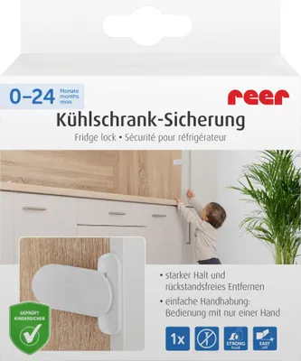 Produktbild von reer 78030, Kinderschrankverriegelung, 1 Stück(e), Weiß, Kabinett, Schublade, Kunststoff, Box