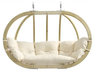 Produktbild von Amazonas Doppelhängesessel ohne Gestell Globo Royal Chair natura 176 x 118 x 72 cm; weiß, AZ-2030850