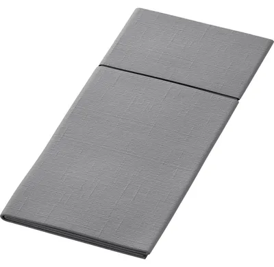 Obrázok produktu pre Duni Duniletto vrecká na obrúsky Slim 40 x 33 cm Granitová sivá 65 kusov