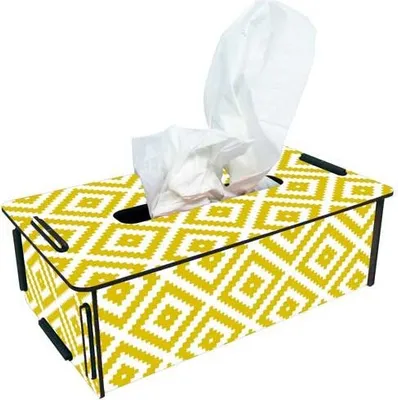 Produktbild von Werkhaus Tissue Box - Muster gelb