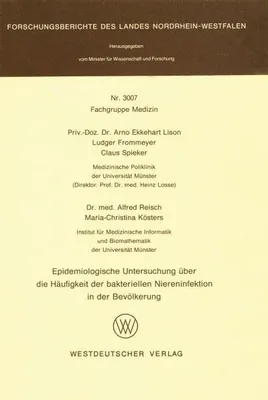Obrázok produktu pre Epidemiologische Untersuchung über die Häufigkeit der bakteriellen Niereninfektion in der Bevölkerung