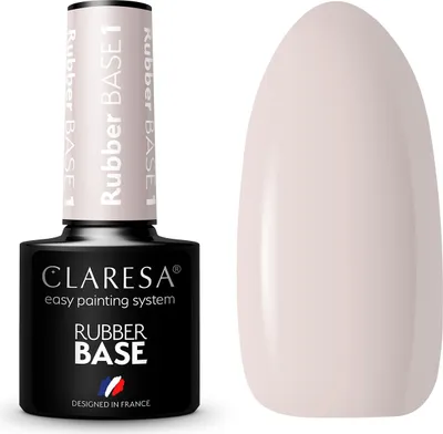 Image de Claresa Rubber Base pour vernis à ongles hybride 1,5 g - Forte adhérence et durabilité