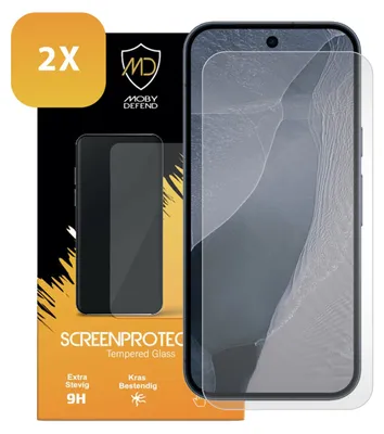 Productafbeelding van 2-Pack MobyDefend Screenprotectors - Geschikt voor  Google Pixel 11 Pro  -  Case-Friendly Screensavers - Gehard Glas