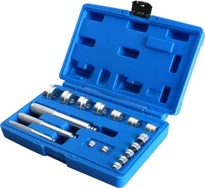 Produktbild von ASTA | Radlager Druckstück Treibsatz, für Werkstattpresse, 17-teilig, Wellendichtring-Einbauwerkzeug, Lager-Einbauwerkzeug Set