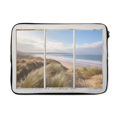 Produktbild von MuchoWow® Laptop Hülle 14 ZollAussicht - Strand - Meer Laptoptasche - Laptoptasche - Stoßsicher - Schutzhaube