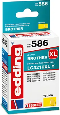Produktbild von Edding Tintenpatrone EDD-586 ersetzt Brother LC3219XLY