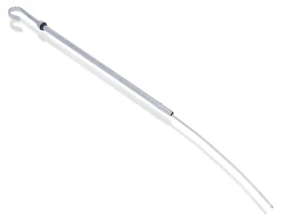 Zdjęcie produktu dla Rurka do pomiaru poziomu oleju silnikowego, 30 cm, ze stali nierdzewnej – zamiennik miarki poziomu oleju do silników Chrysler 318, 340 i 360, chromowo-srebrna