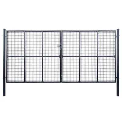 Obrázek produktu pro Pletivá zahradní branka pozinkovaná ocel 400 x 200 cm šedá