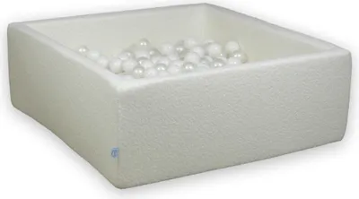 Zdjęcie produktu dla Basen z kulkami 110x110x40 Boucle White - Z 600 kulkami / biały, masa perłowa